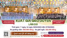 Khóa tu xuất gia gieo duyên lần thứ 3 tại chùa Quan Âm Đông Hải