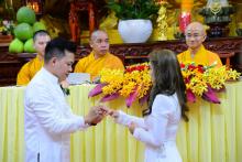 Lễ Hằng thuận tại chùa Giác Ngộ: Niềm vui lứa đôi trong ngày đầu xuân mới