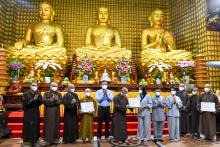 Hoạt động tích cực trong mùa dịch, Chùa Giác Ngộ nhận bằng tuyên dương công đức từ Giáo hội TP.HCM