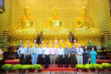 Hội Điều hành họ Trần TP.HCM đã đến thăm, chúc Tết Tăng đoàn chùa Giác Ngộ quận 10, TP.HCM