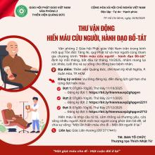 THƯ VẬN ĐỘNG “HIẾN MÁU CỨU NGƯỜI, HÀNH ĐẠO BỒ-TÁT”