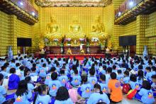 Sôi nổi khóa tu Búp sen từ bi tại Chùa Giác Ngộ