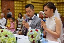 Chùa Giác Ngộ: Lễ hằng thuận của Minh Khánh và Thanh Thảo