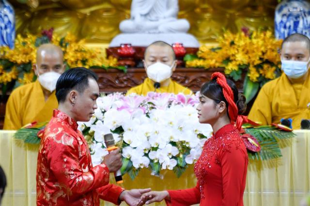 Chùa Giác Ngộ: Lễ Hằng thuận của chú rể Hoàng Long và cô dâu Ngọc Linh