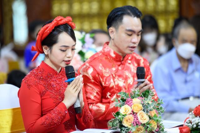 Chùa Giác Ngộ: Lễ Hằng thuận của chú rể Hoàng Long và cô dâu Ngọc Linh