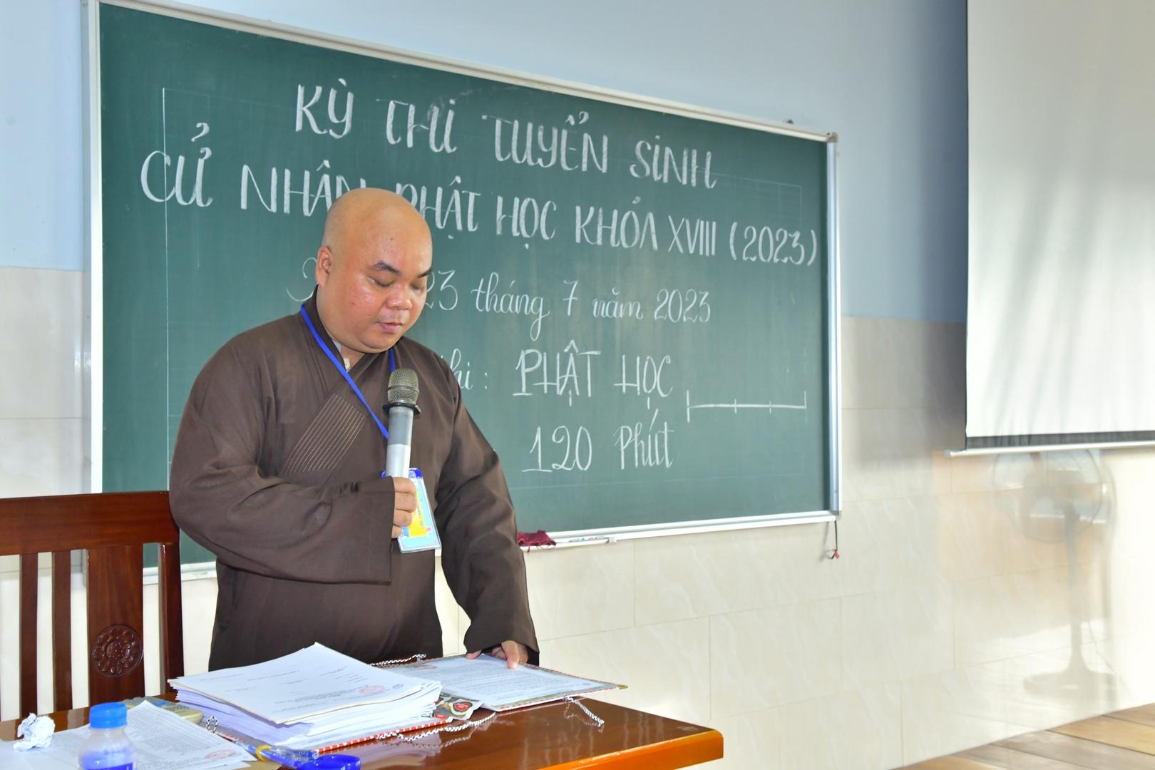 Khai mạc kỳ thi tuyển sinh cử nhân Phật giáo khóa XVIII tại Học viện Phật giáo Việt Nam tại TP.HCM