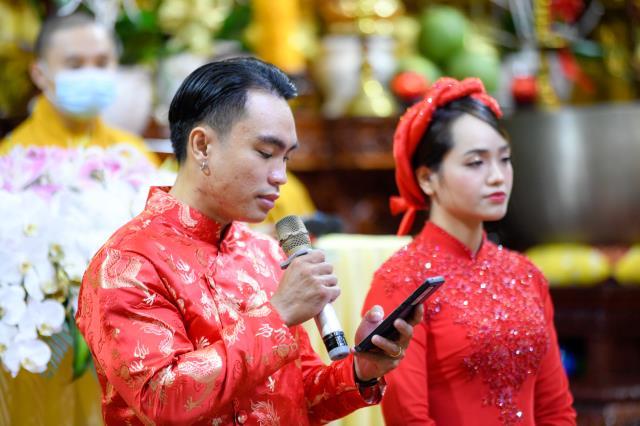 Chùa Giác Ngộ: Lễ Hằng thuận của chú rể Hoàng Long và cô dâu Ngọc Linh