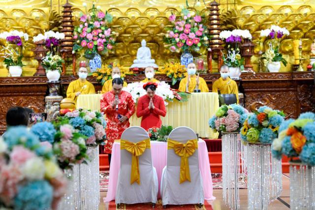 Chùa Giác Ngộ: Lễ Hằng thuận của chú rể Hoàng Long và cô dâu Ngọc Linh