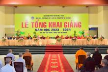 Lãnh đạo ABCP thăm, nói chuyện với Tăng, Ni sinh Học viện PGVN tại TP.HCM