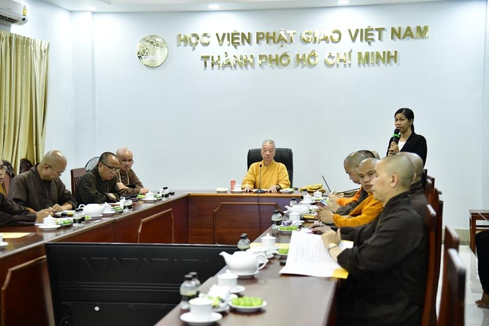HĐĐH Học viện PGVN Tại TPHCM tổ chức phiên họp thảo luận về việc thiết kế và bàn giao của Thư viện mới
