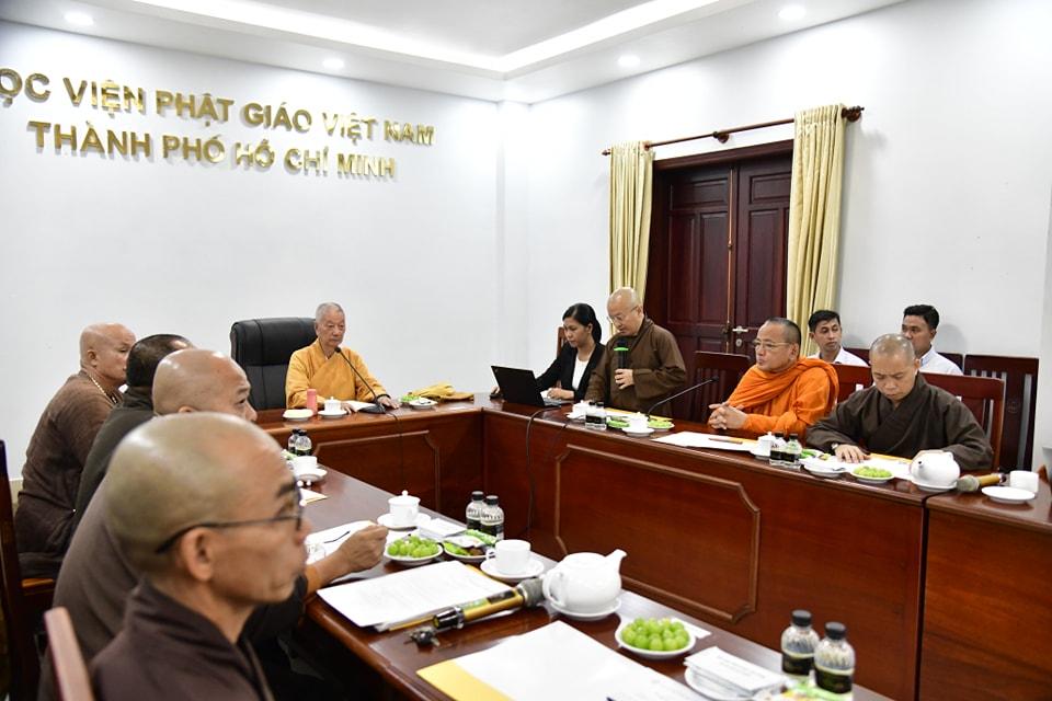 HĐĐH Học viện PGVN Tại TPHCM tổ chức phiên họp thảo luận về việc thiết kế và bàn giao của Thư viện mới