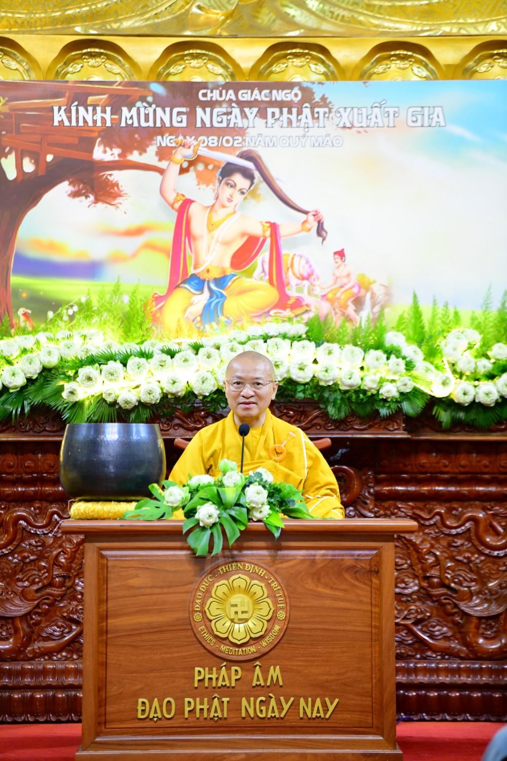 Thiêng liêng lễ tưởng niệm ngày Đức Phật xuất gia tại chùa Giác Ngộ