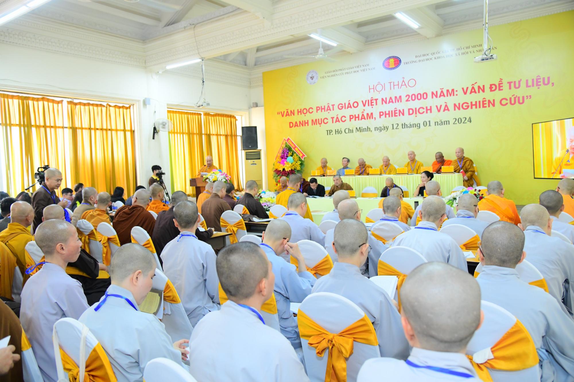 TP.HCM: Khai mạc Hội thảo “Văn học Phật giáo Việt Nam 2000 năm: Vấn đề tư liệu, danh mục tác phẩm, phiên dịch và nghiên cứu”