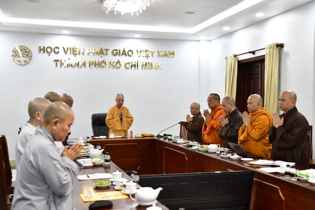 HĐĐH Học viện PGVN Tại TPHCM tổ chức phiên họp thảo luận về việc thiết kế và bàn giao của Thư viện mới